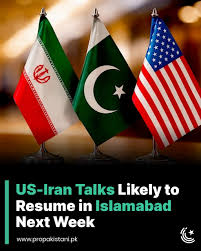 US-Iran Talks Likely to Resume in Islamabad Next Week: US Newspaper