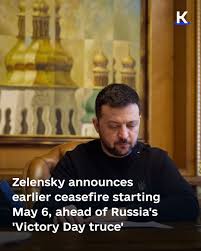 Ukraine Announces Ceasefire from May 6 in Response to Russia’s Victory Day Truce