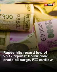 Indian Rupee Falls to Record Low Amid Economic Pressure
